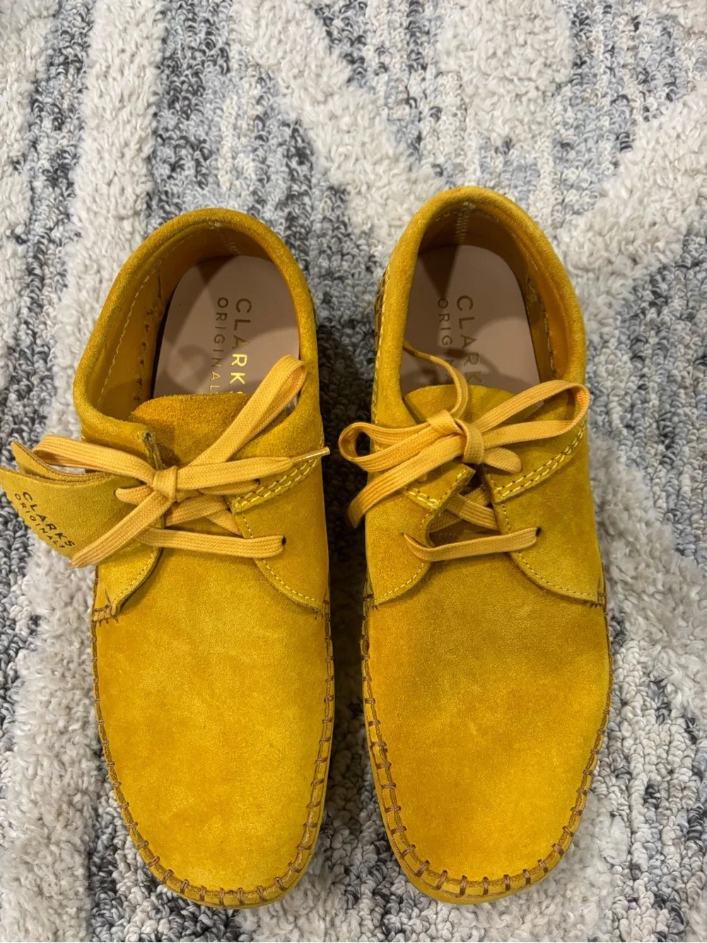Clarks Originals Weaver Mustard Suede Crepe Sole Men's US 9.5 NWOB